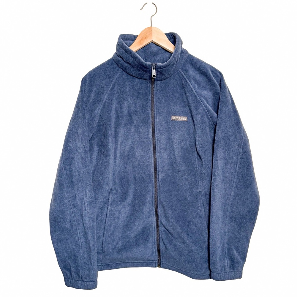 EUC: Columbia Women’s Benton Springs Full Zip Fleece Jacket | Blue Steel | 1 X